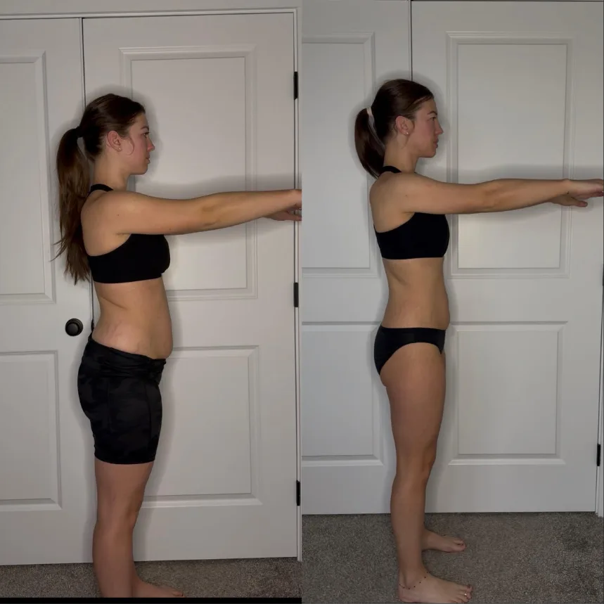 Mamele member side-view before and after